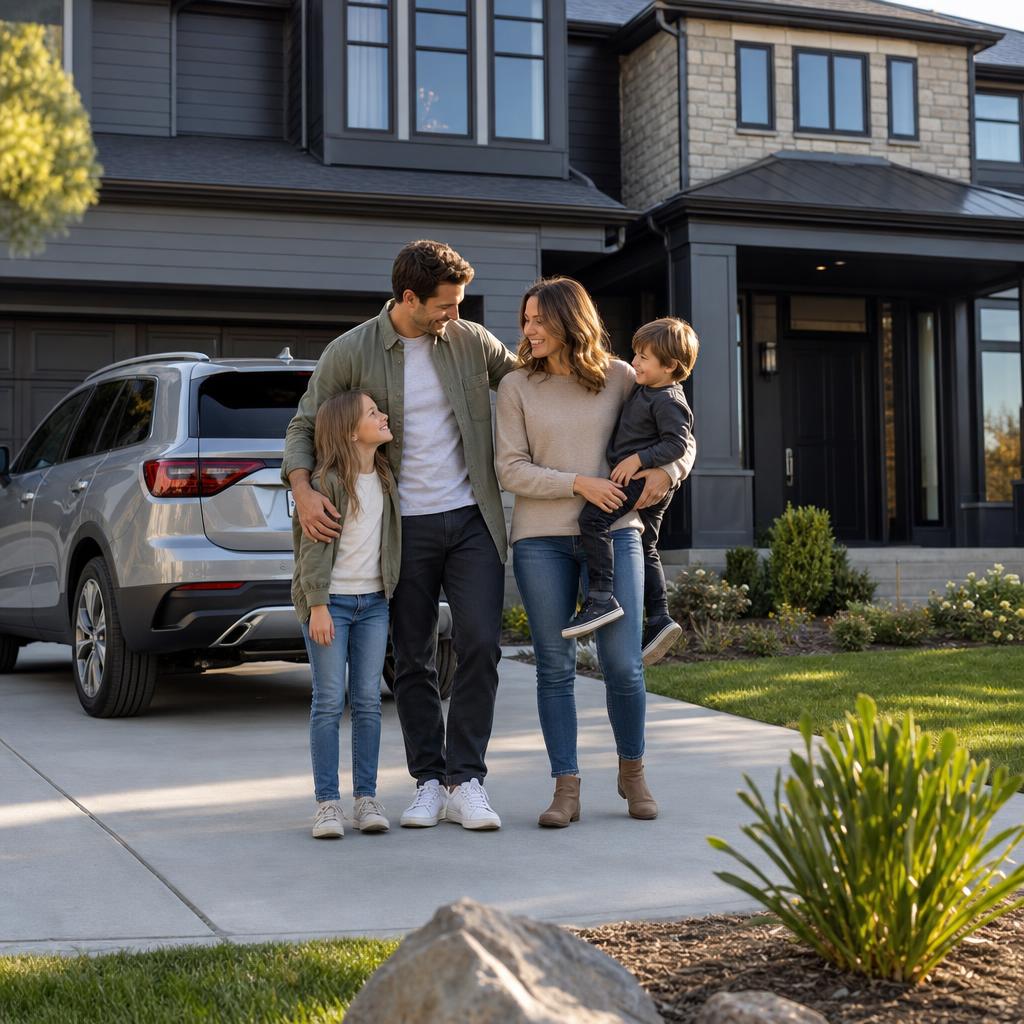 Happy family protected by The Myers Agency